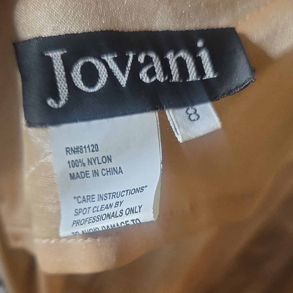 Jovani Black Beaded Embroidered V-Neck Mini Dress on Nude - Picture 3 of 7